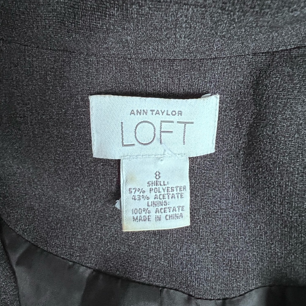 Ann Taylor Loft Women’s Charcoal Dress Suit Jacket - SZ: 8 - Picture 4 of 6